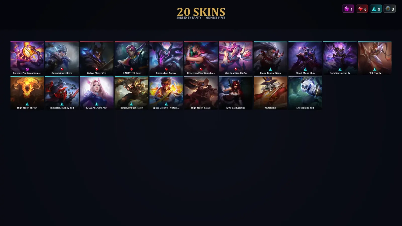 [LoL] | TR | Level 42 | Platinum II | 127 Champions | 20 Skins | 11,898 BE