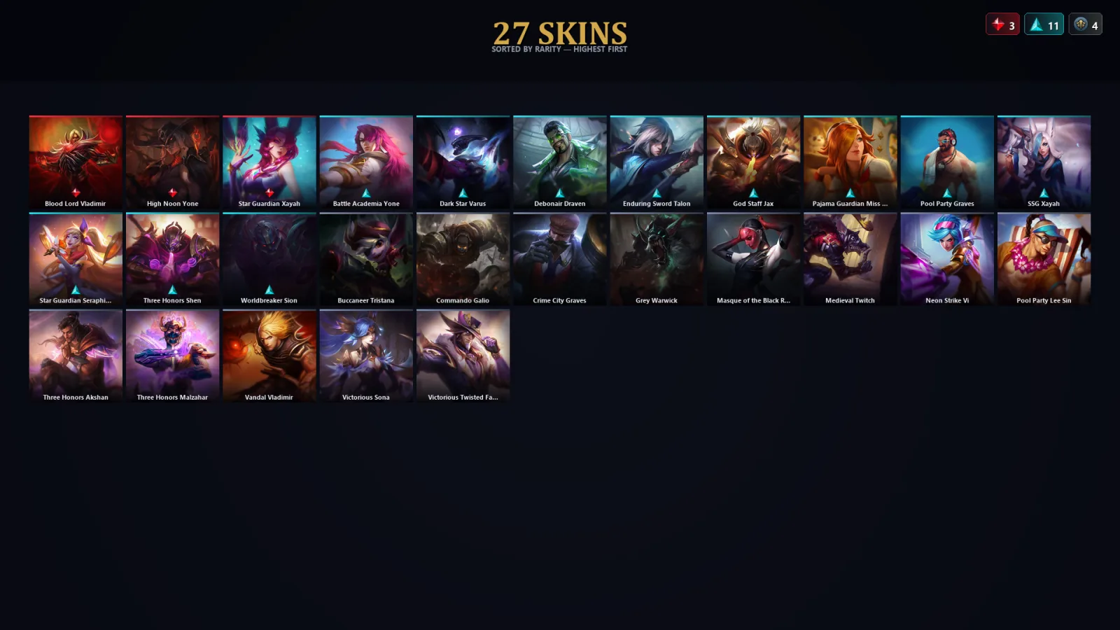 [LoL] | TR | Level 72 | Diamond I | 72 Champions | 27 Skins