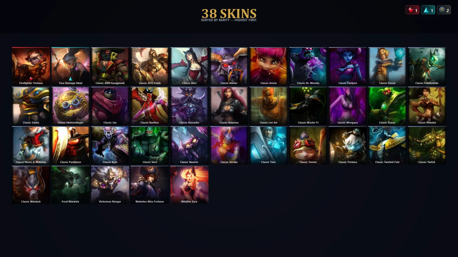 [LoL] | TR | Level 44 | Platinum IV | 115 Champions | 38 Skins