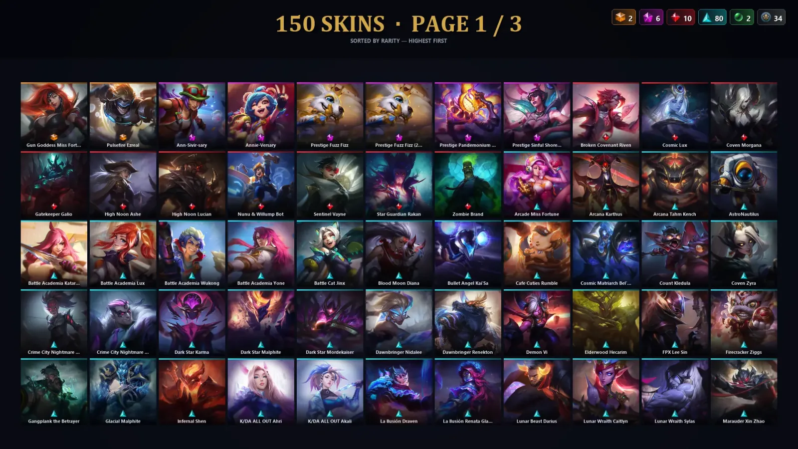 [LoL] | TR | Level 247 | Gold IV | 173 Champions | 150 Skins | 38,765 BE