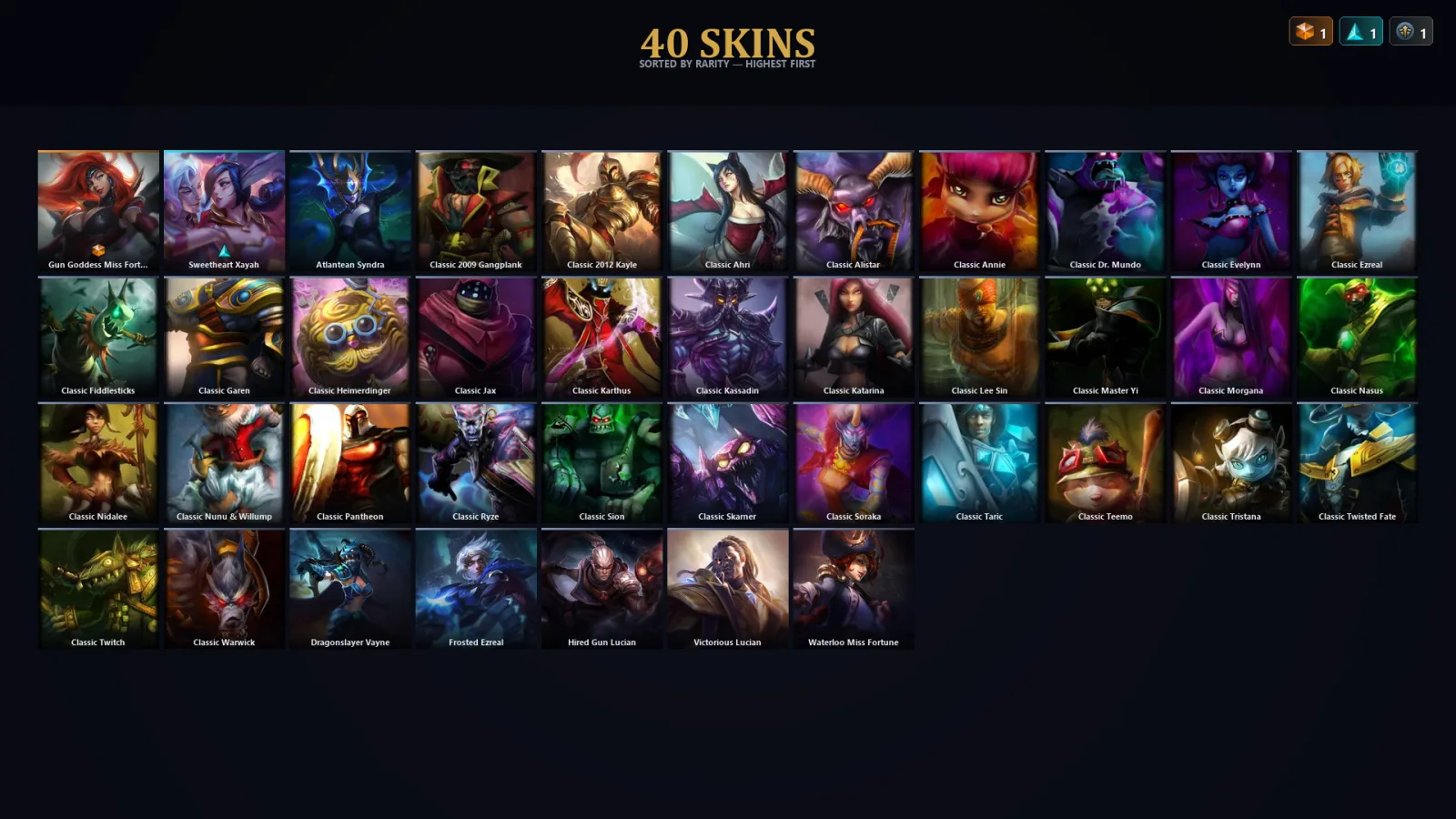 [LoL] | EUW | Level 38 | 27 Champions | 40 Skins