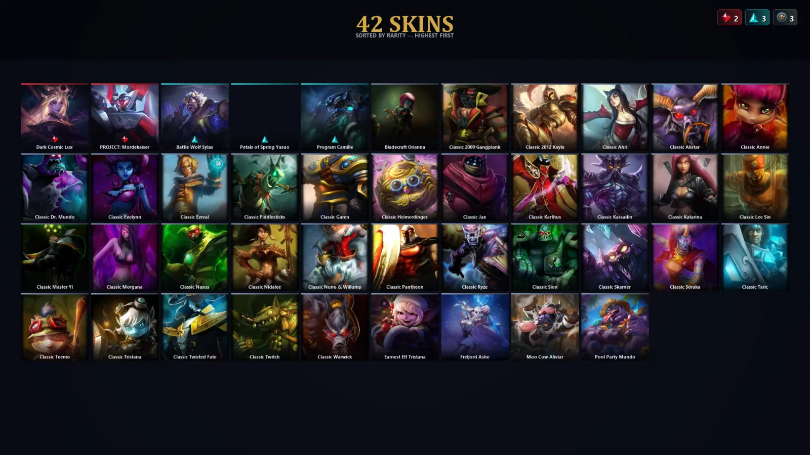 [LoL] | EUW | Level 64 | Gold IV | 48 Champions | 42 Skins