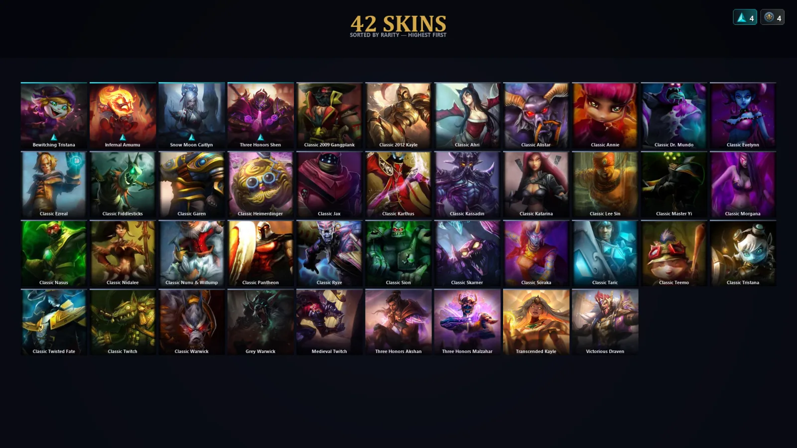 [LoL] | TR | Level 59 | 93 Champions | 10 Skins