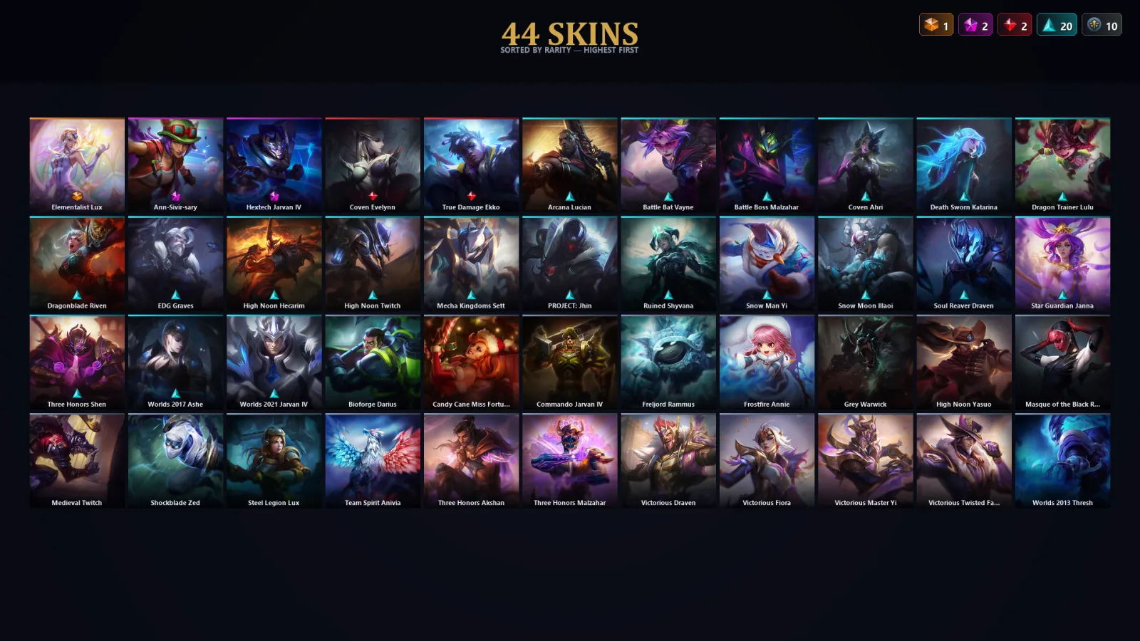 [LoL] | EUW | Level 78 | Emerald I | 86 Champions | 44 Skins | 11,238 BE