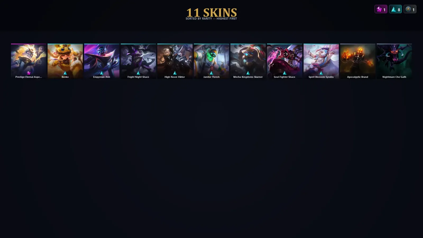 [LoL] | TR | Level 54 | 43 Champions | 11 Skins | 35,656 BE — LoL account