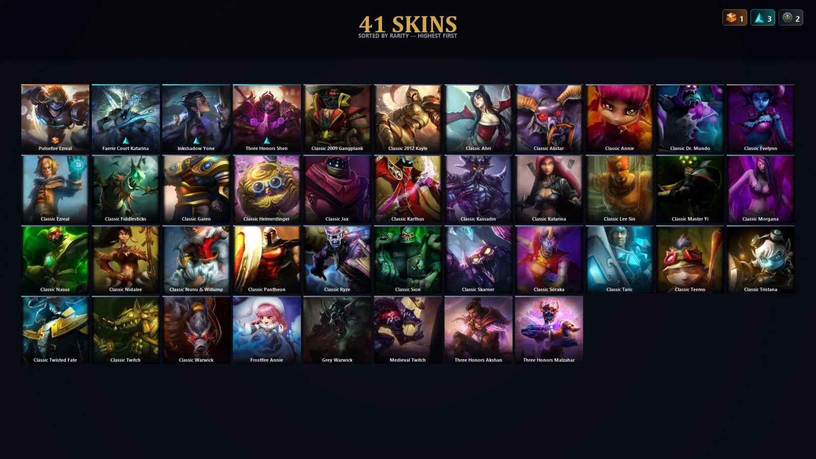 [LoL] | EUW | Level 50 | Gold IV | 55 Champions | 9 Skins | 66,142 BE