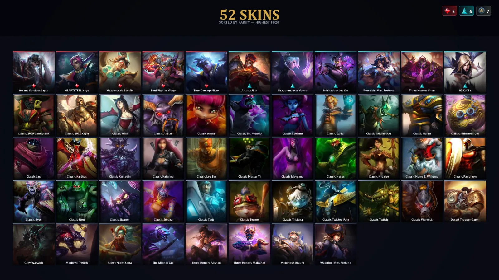 [LoL] | EUW | Level 71 | Gold IV | 95 Champions | 20 Skins | 13,584 BE