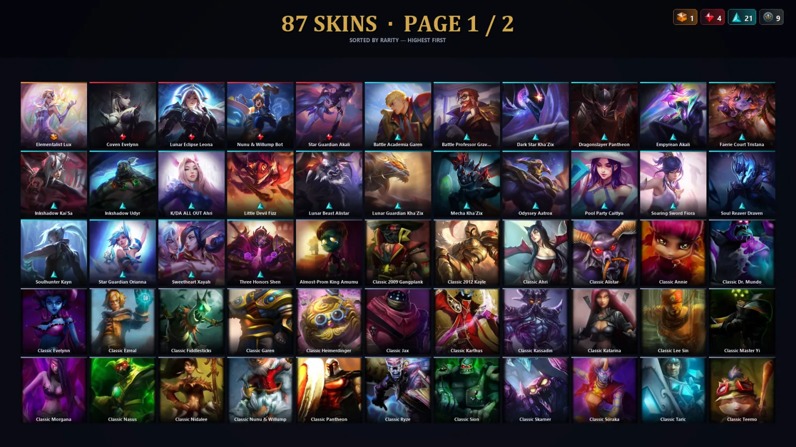 [LoL] | EUW | Level 225 | Emerald II | 173 Champions | 55 Skins | 162,444 BE