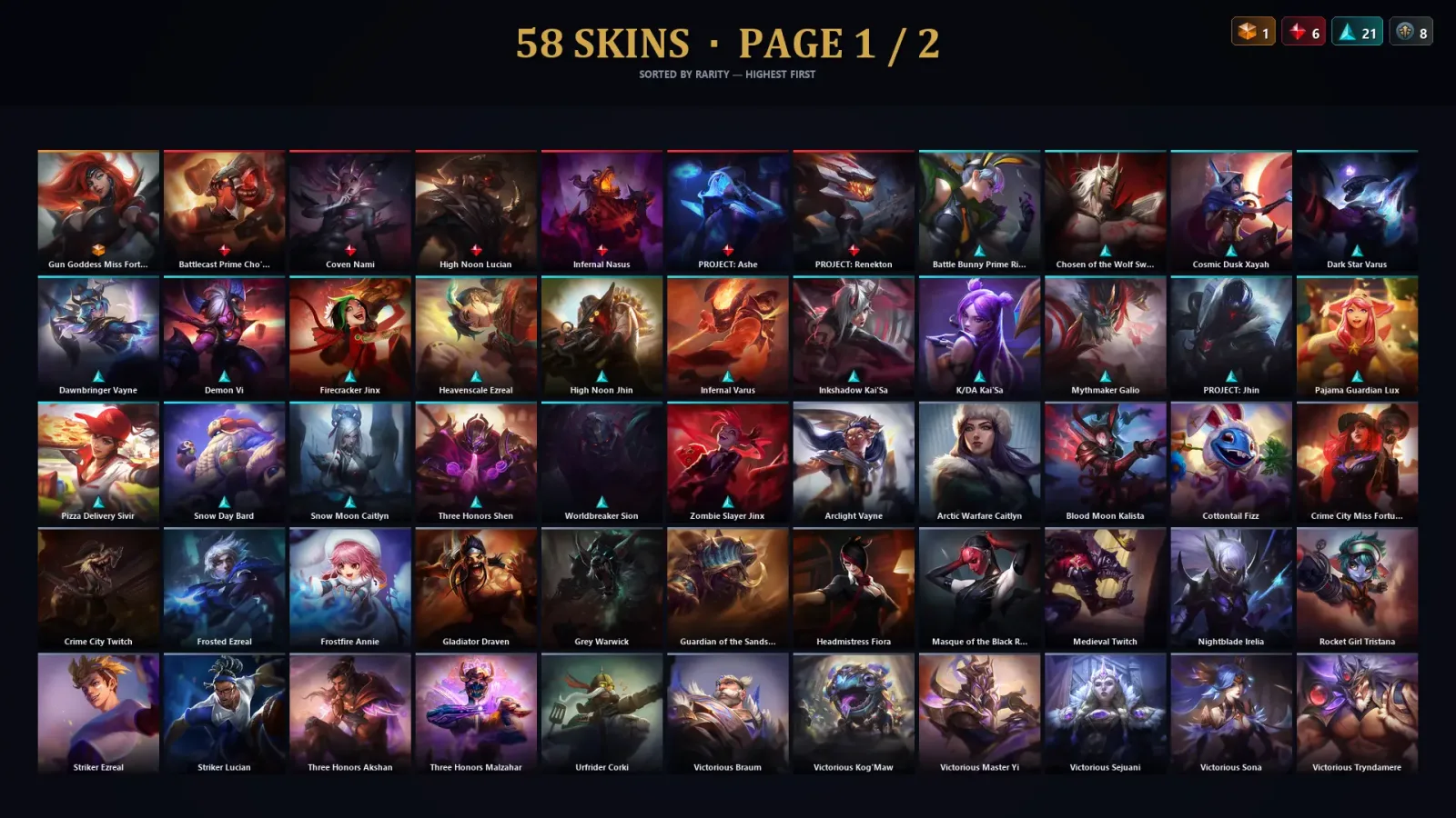 [LoL] | TR | Level 30 | Master | 138 Champions | 58 Skins | 25,504 BE — LoL account