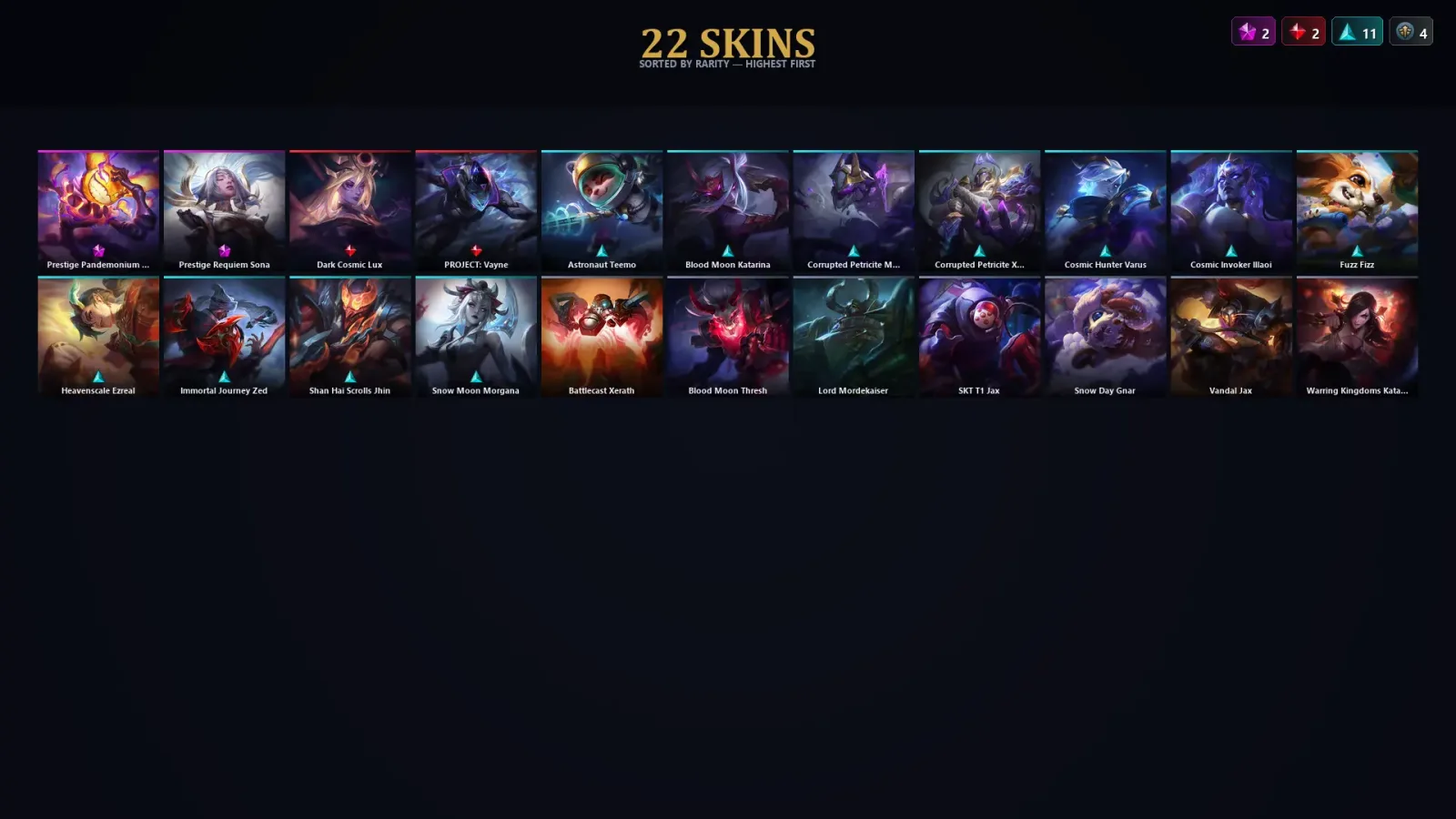 [LoL] | TR | Level 46 | Gold II | 86 Champions | 22 Skins | 10,228 BE