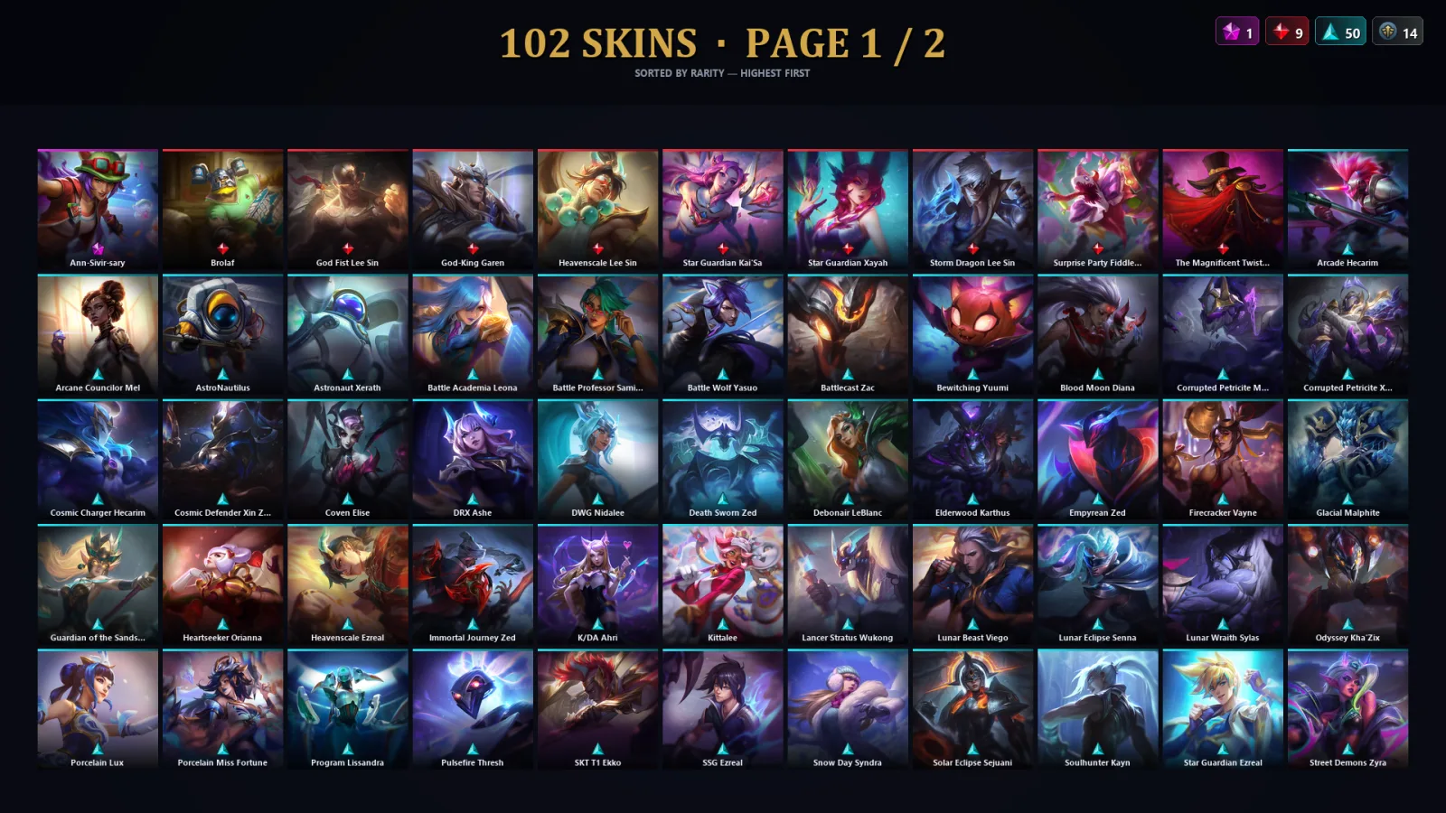 [LoL] | EUW | Level 79 | Gold III | 99 Champions | 70 Skins