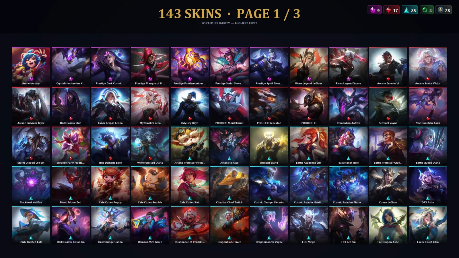 [LoL] | TR | Level 158 | Emerald IV | 173 Champions | 143 Skins | 29,474 BE