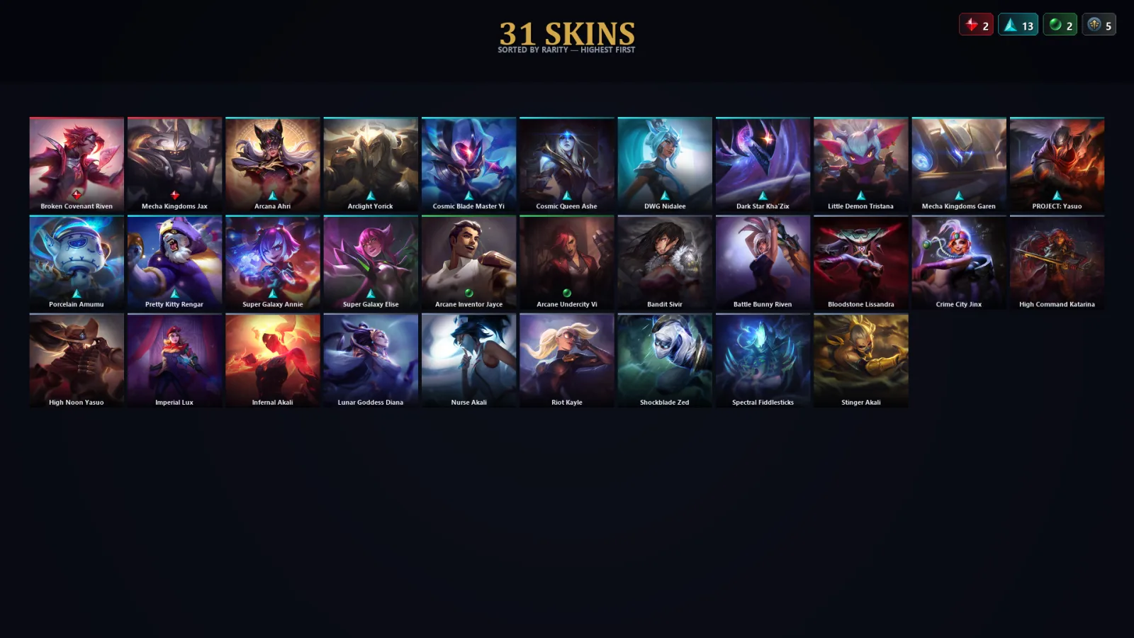 [LoL] | TR | Level 72 | 81 Champions | 31 Skins