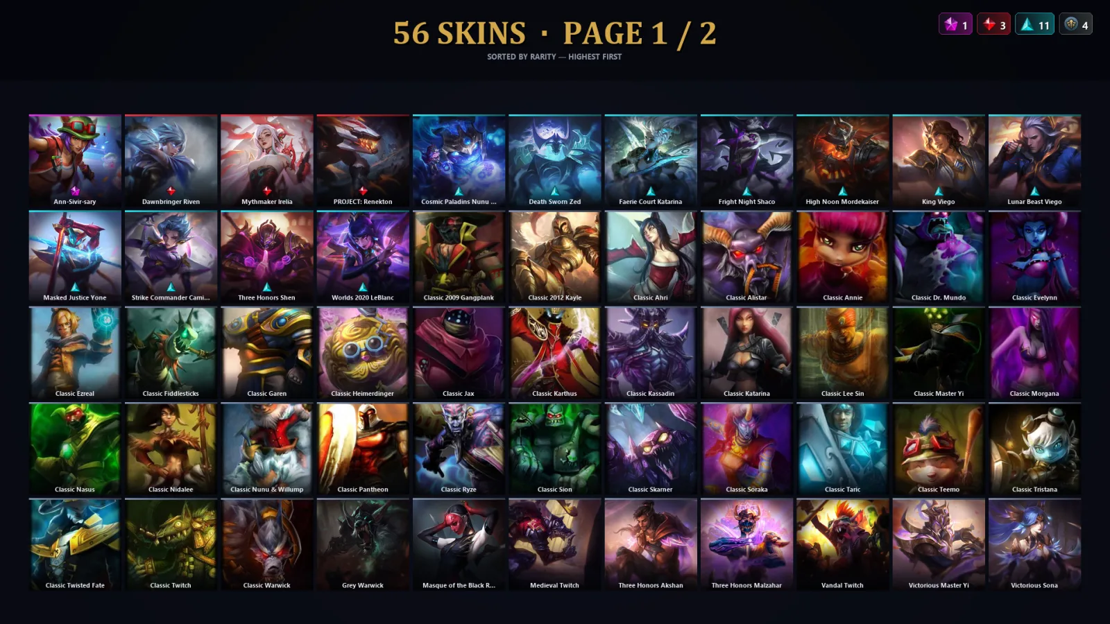 [LoL] | EUW | Level 30 | Master | 77 Champions | 24 Skins | 17,612 BE