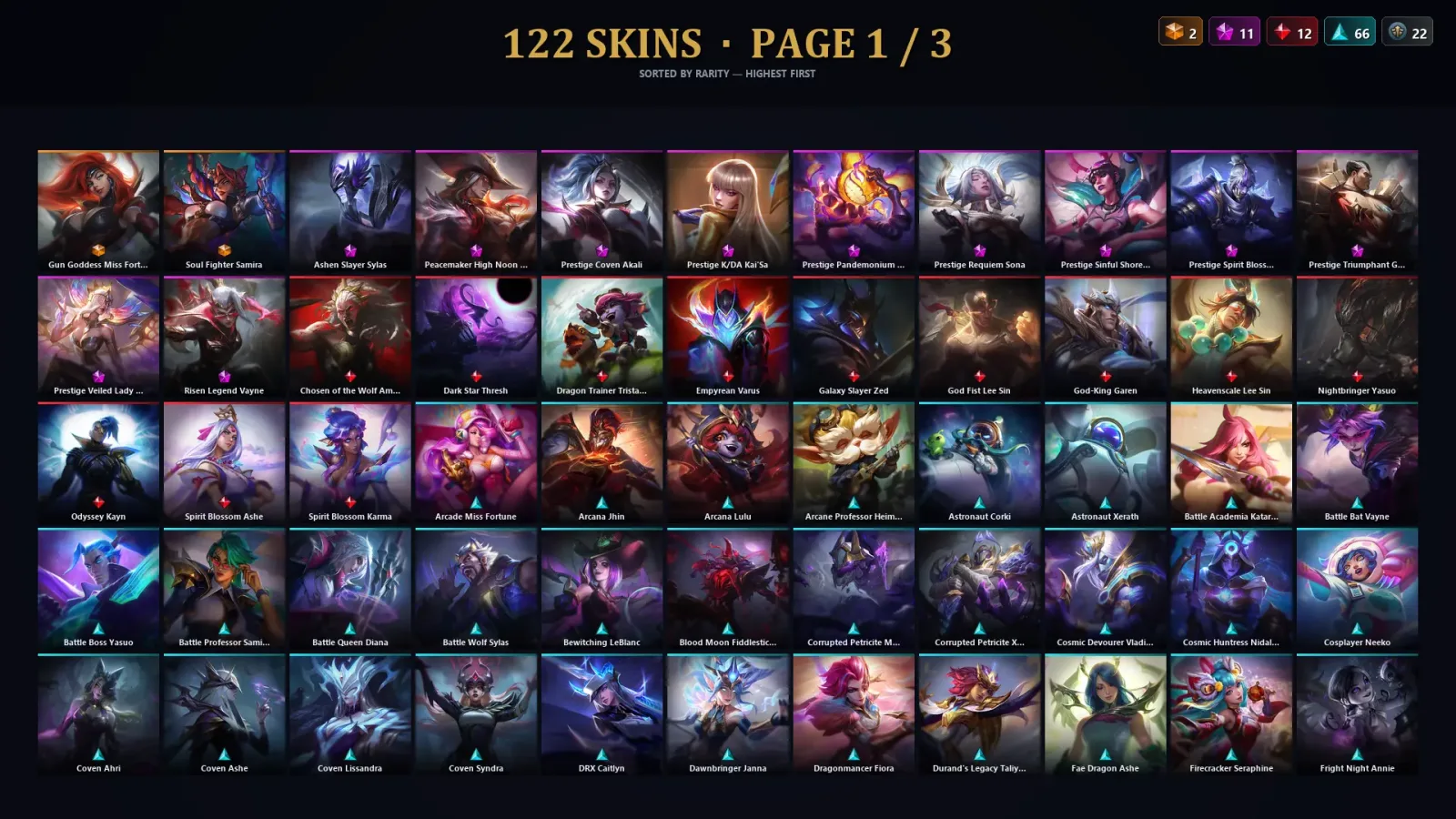 [LoL] | TR | Level 84 | Silver III | 154 Champions | 122 Skins