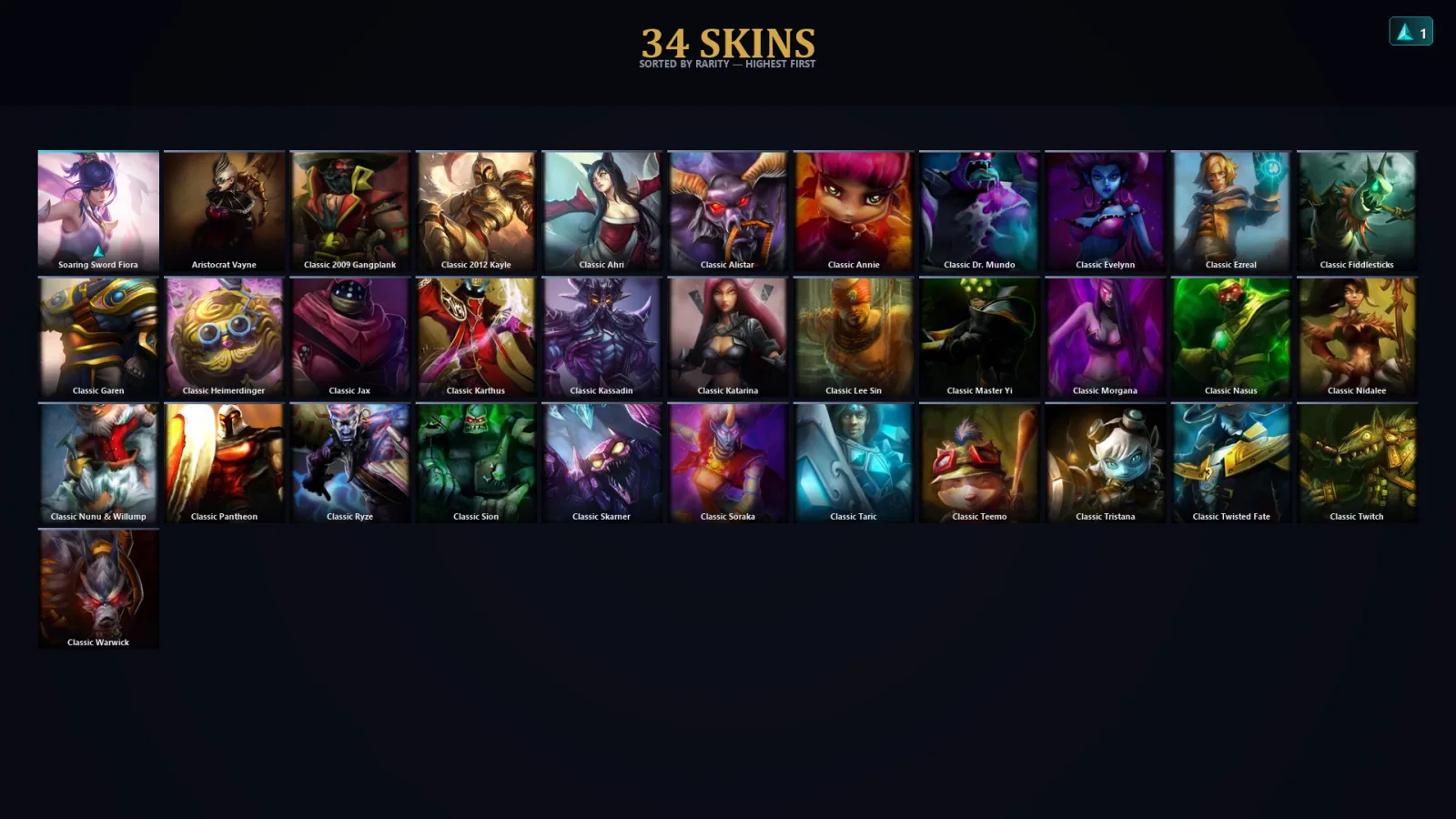 [LoL] | EUW | Level 35 | 29 Champions | 34 Skins
