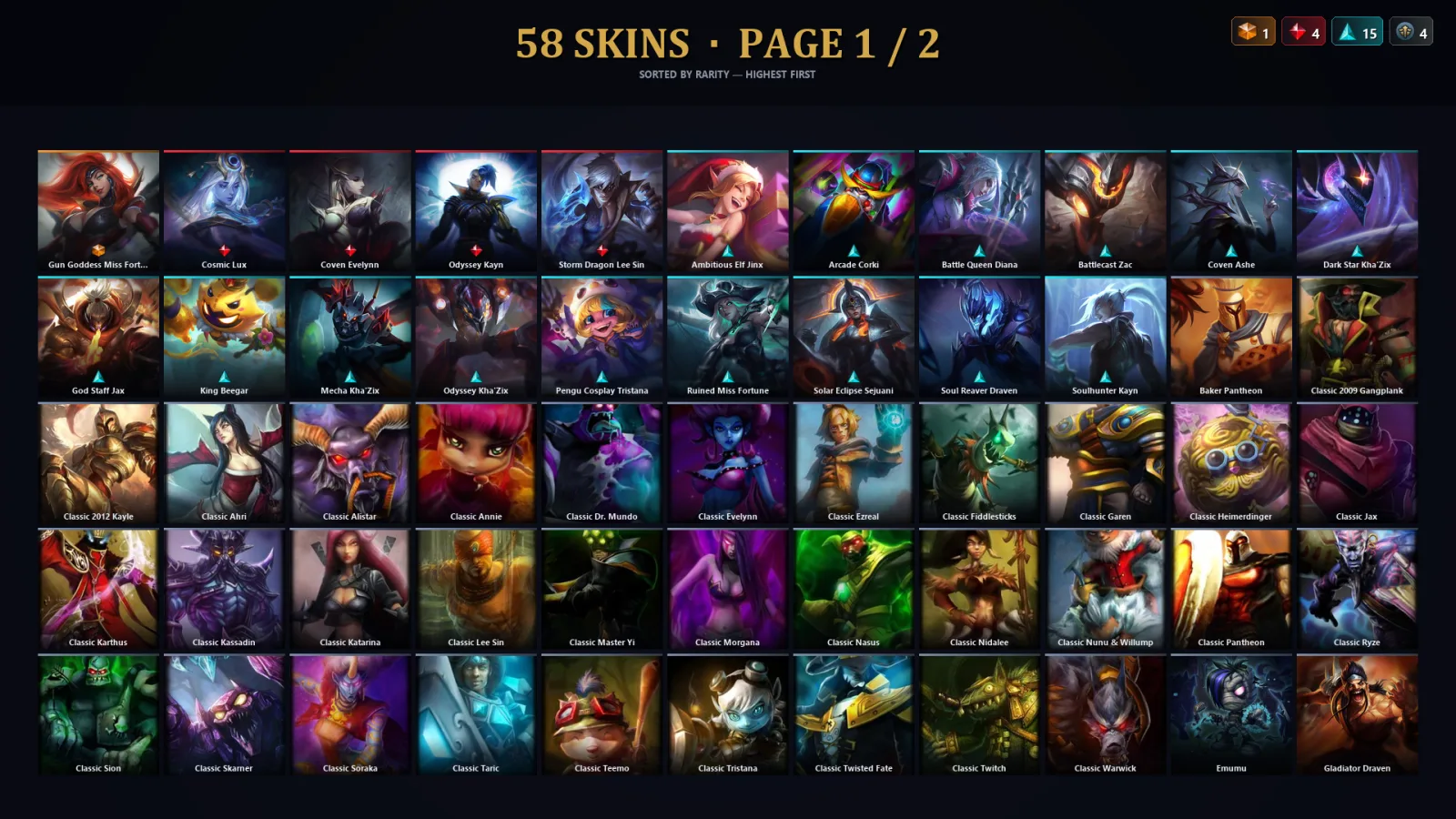 [LoL] | TR | Level 47 | 110 Champions | 58 Skins