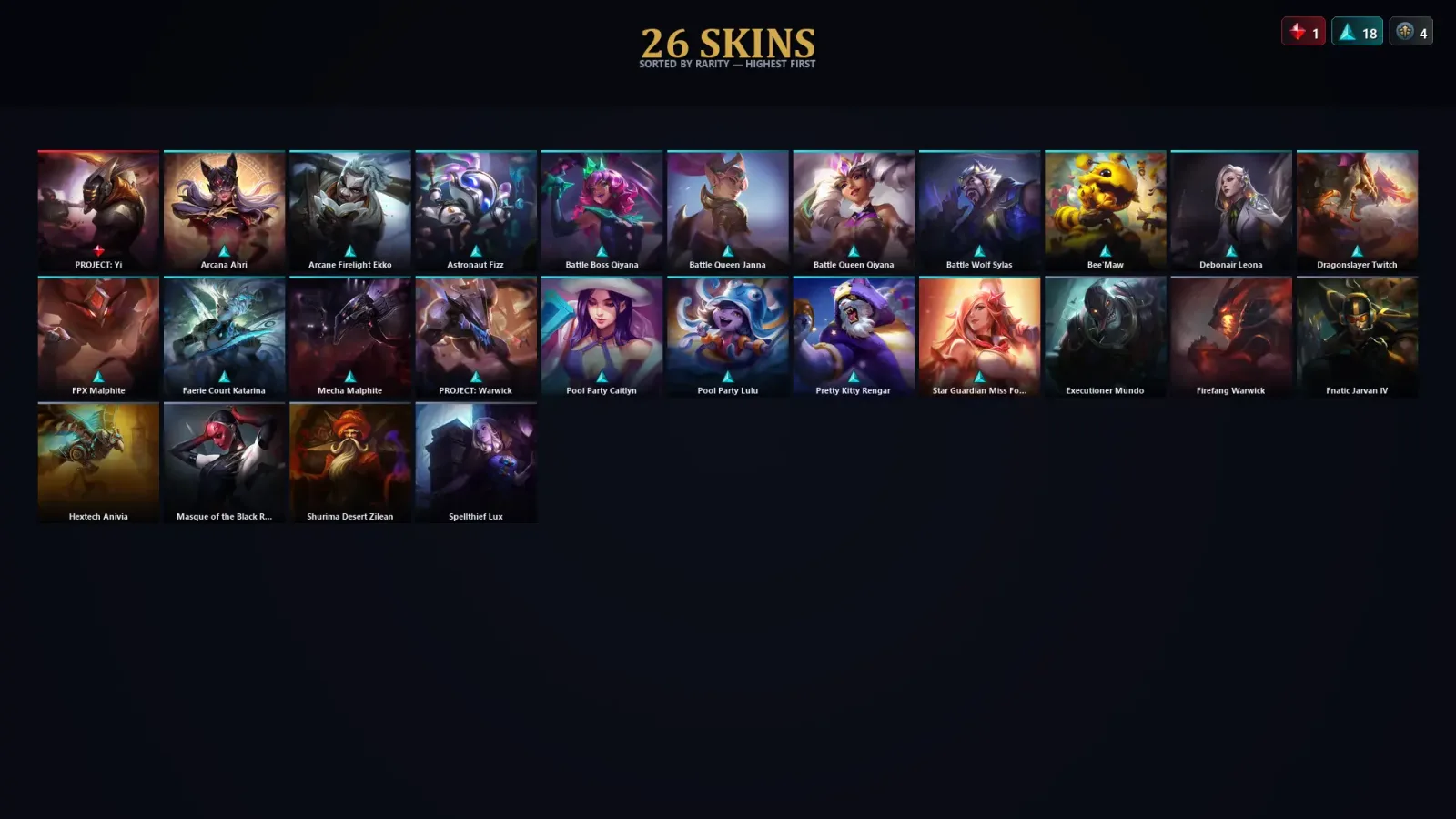 [LoL] | TR | Level 86 | 85 Champions | 26 Skins | 47,549 BE — LoL account