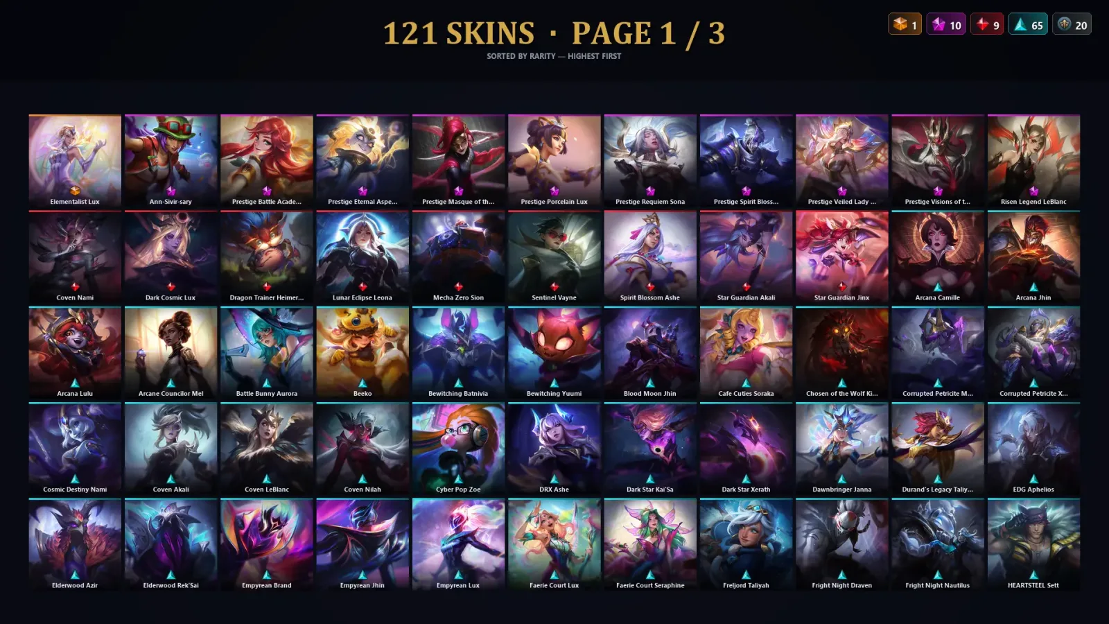 [LoL] | TR | Level 148 | Bronze II | 133 Champions | 121 Skins | 48,357 BE — LoL account