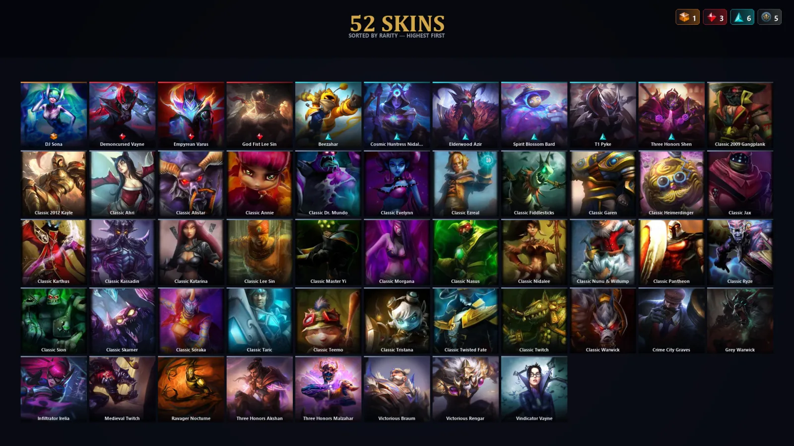 [LoL] | EUW | Level 53 | Emerald III | 67 Champions | 20 Skins | 15,416 BE