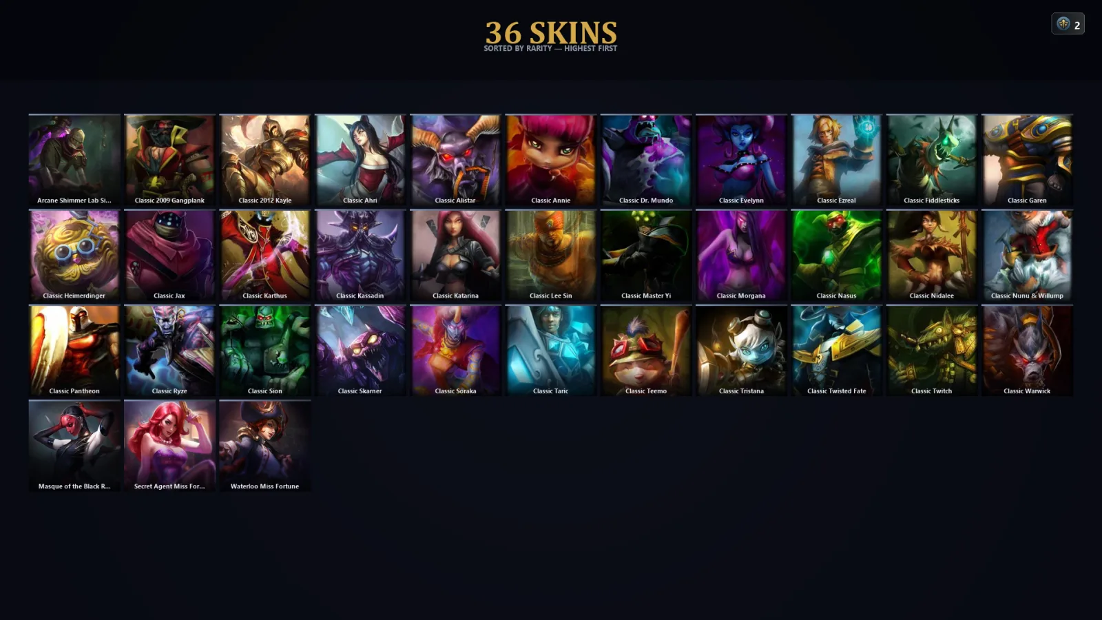 [LoL] | TR | Level 37 | Iron III | 57 Champions | 36 Skins | 54,288 BE