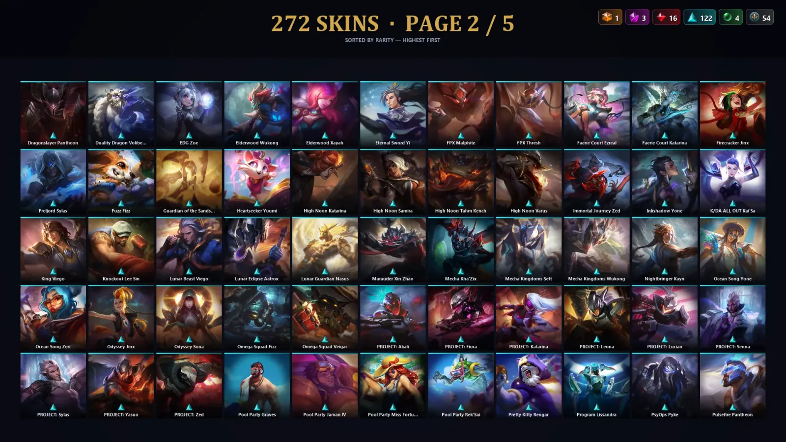 [LoL] | TR | Level 500 | Diamond I | 172 Champions | 272 Skins — LoL account