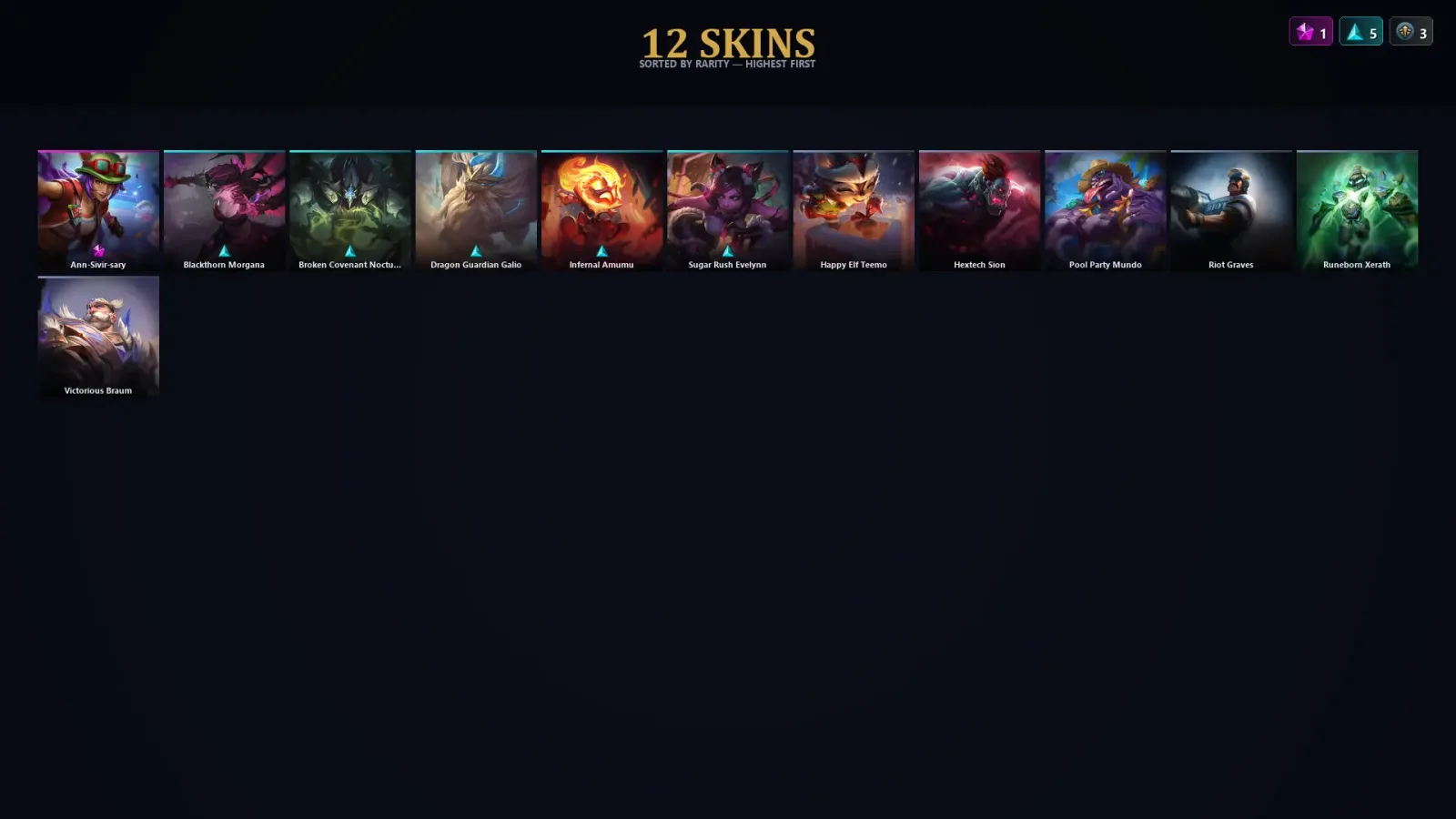 [LoL] | TR | Level 52 | Gold IV | 75 Champions | 12 Skins — LoL account