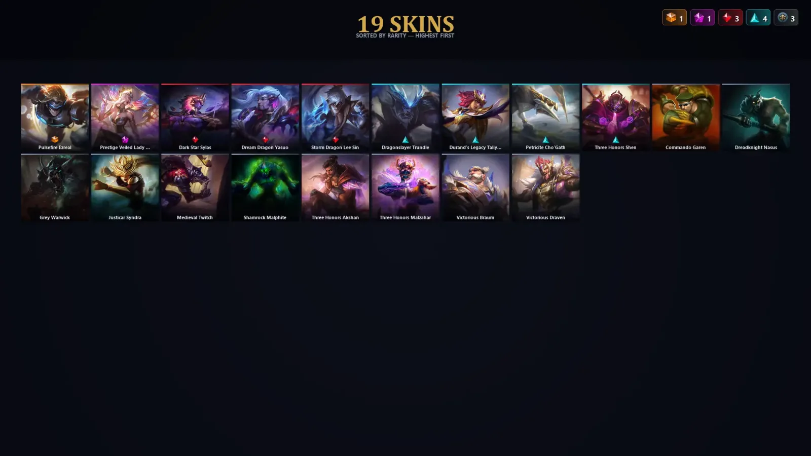 [LoL] | TR | Level 78 | Platinum IV | 116 Champions | 19 Skins | 10,605 BE — LoL account