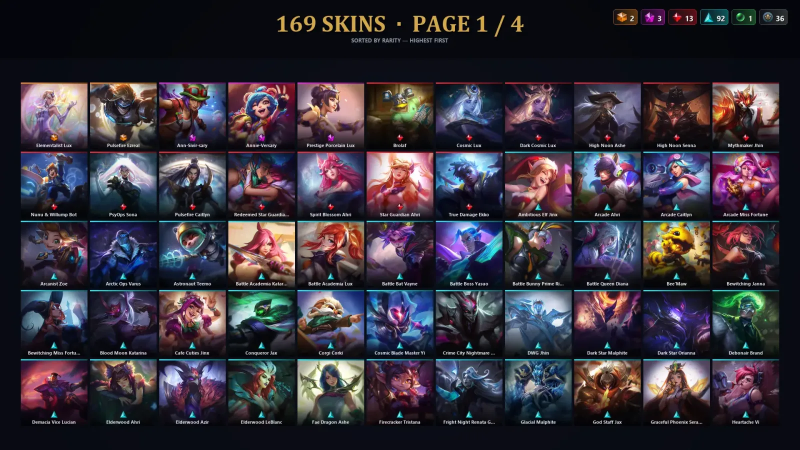 [LoL] | TR | Level 280 | Silver IV | 133 Champions | 169 Skins | 29,305 BE — LoL account