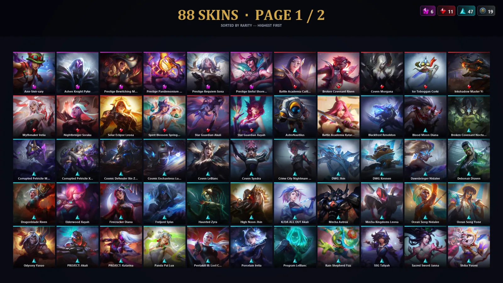 [LoL] | TR | Level 30 | Master | 152 Champions | 88 Skins | 35,214 BE
