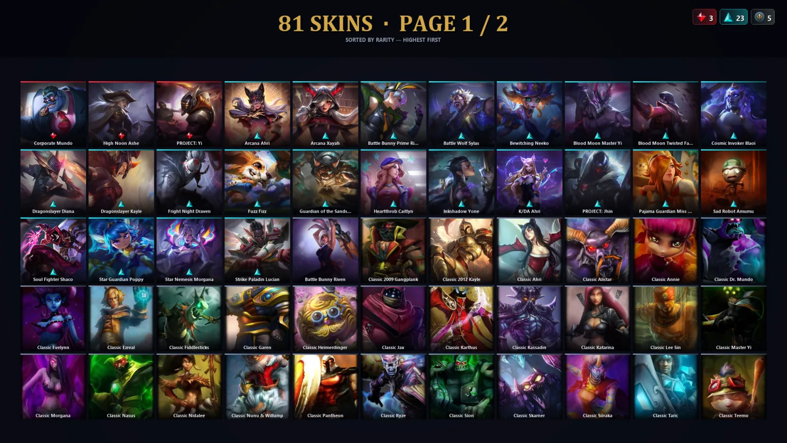[LoL] | TR | Level 44 | 100 Champions | 49 Skins