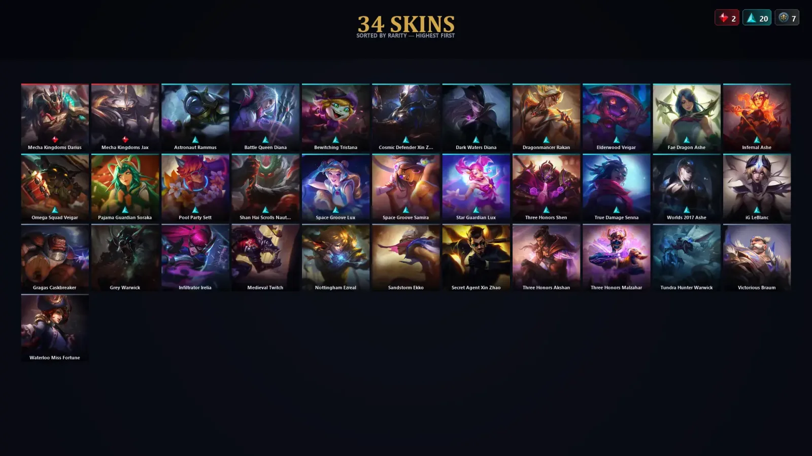 [LoL] | EUW | Level 81 | Gold IV | 144 Champions | 34 Skins