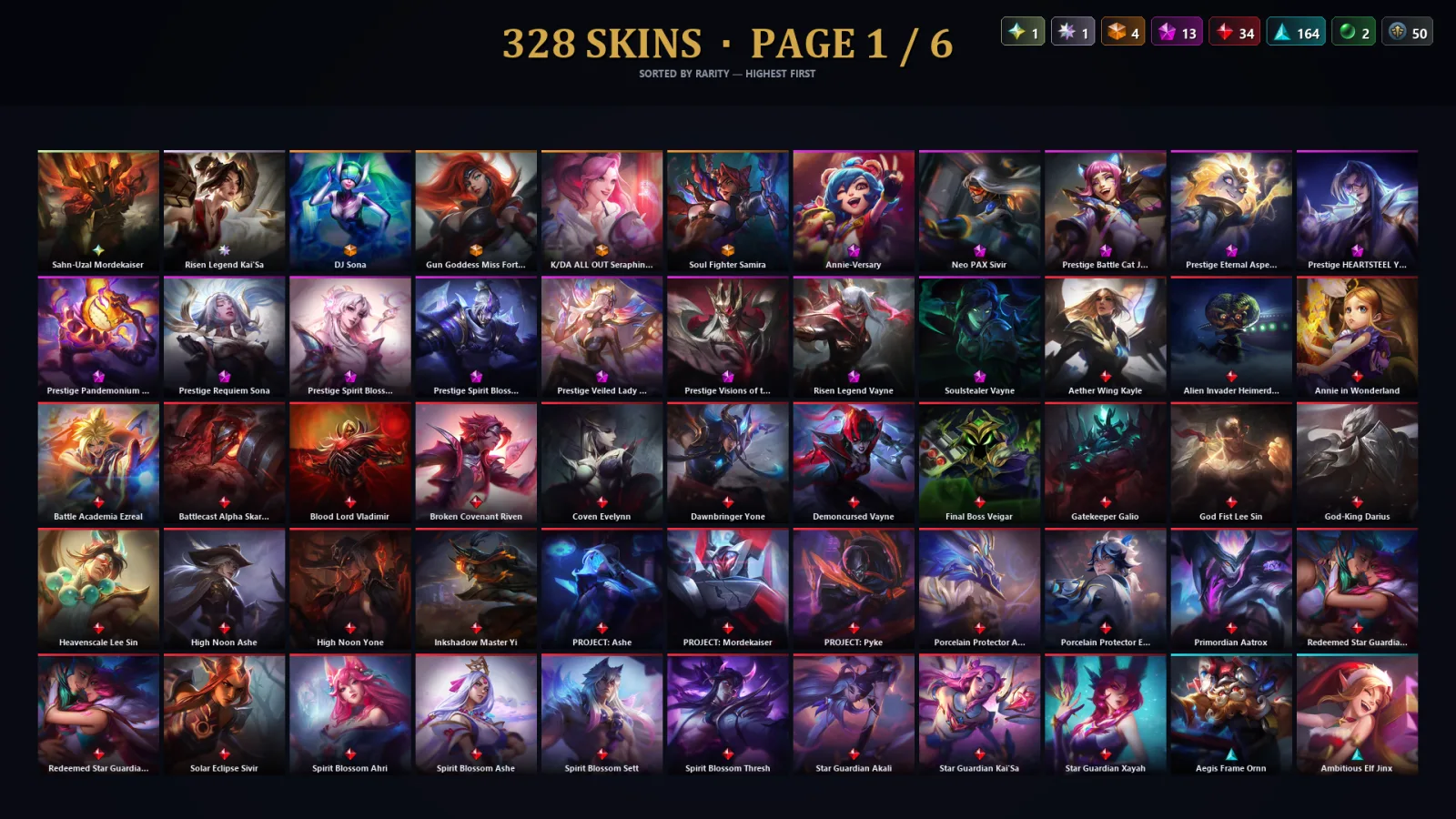 [LoL] | EUW | Level 313 | 173 Champions | 328 Skins | 21,341 BE
