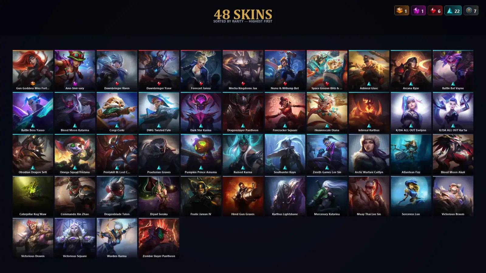 [LoL] | TR | Level 227 | Emerald IV | 139 Champions | 48 Skins — LoL account