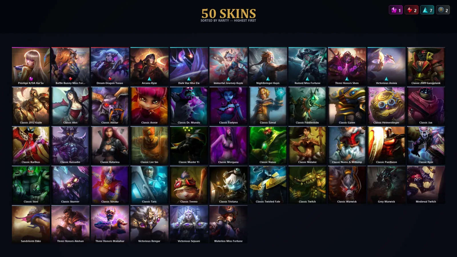 [LoL] | TR | Level 30 | Emerald I | 77 Champions | 18 Skins