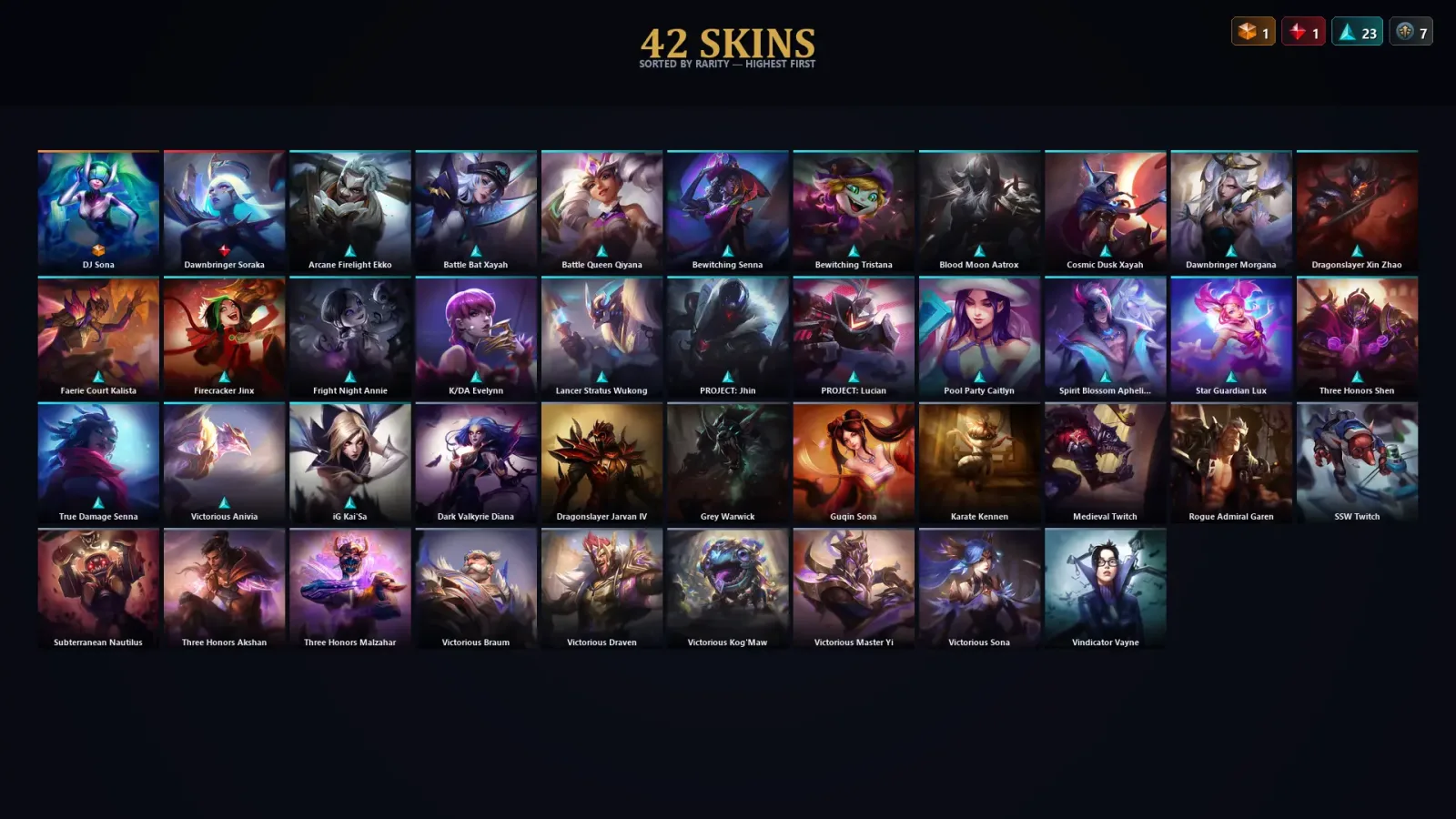 [LoL] | EUW | Level 30 | Master | 167 Champions | 42 Skins — LoL account