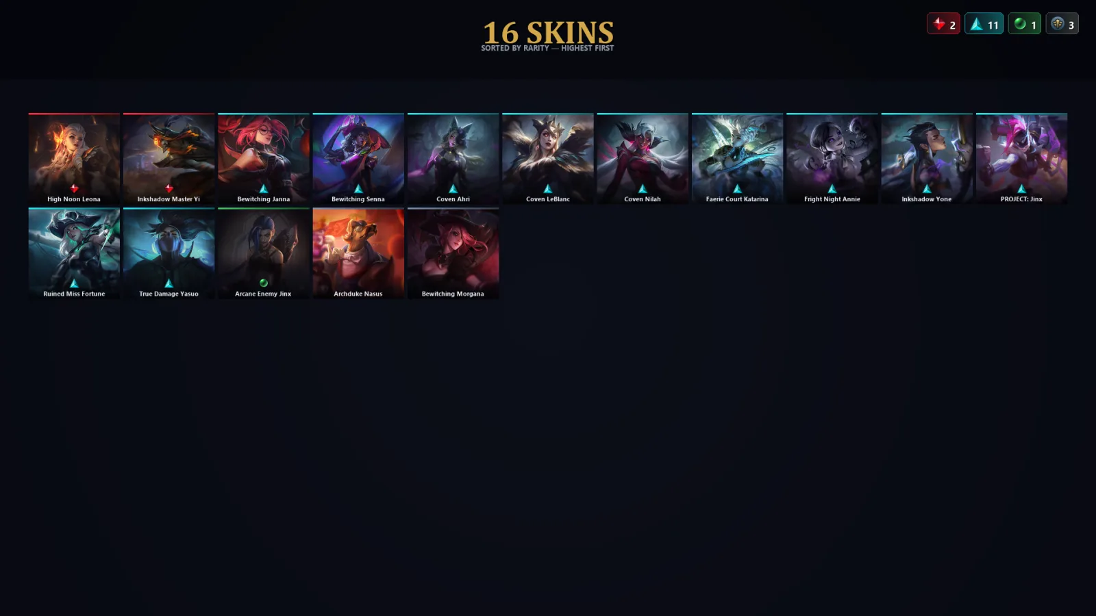 [LoL] | TR | Level 30 | 48 Champions | 16 Skins