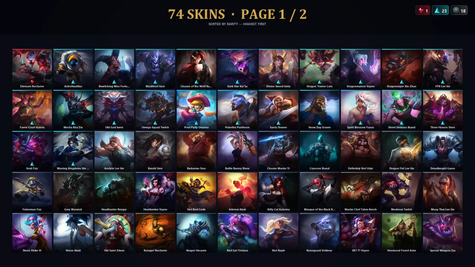 [LoL] | EUW | Level 179 | Emerald III | 172 Champions | 74 Skins — LoL account