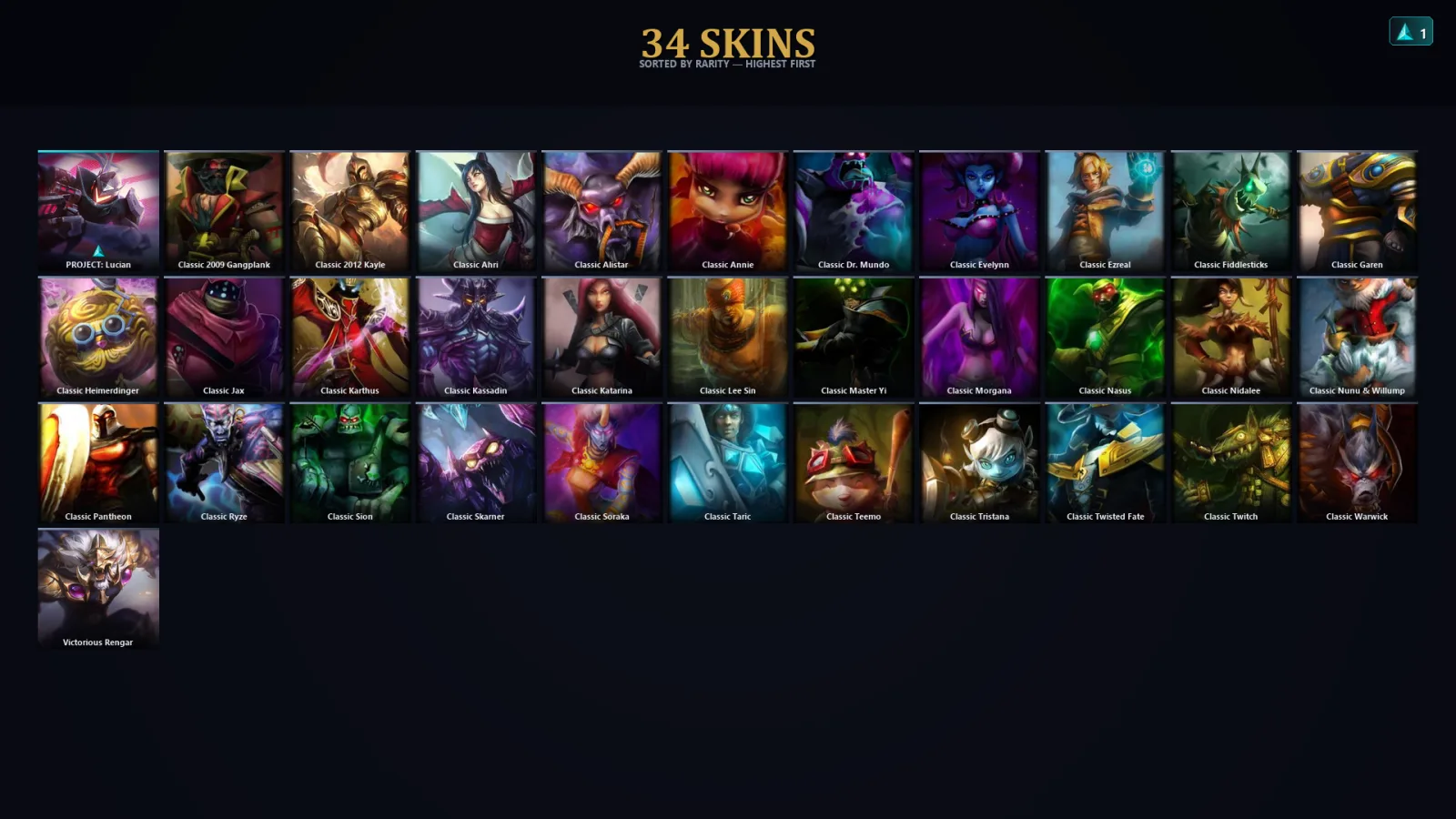 [LoL] | TR | Level 36 | Emerald I | 44 Champions | 2 Skins | 47,581 BE