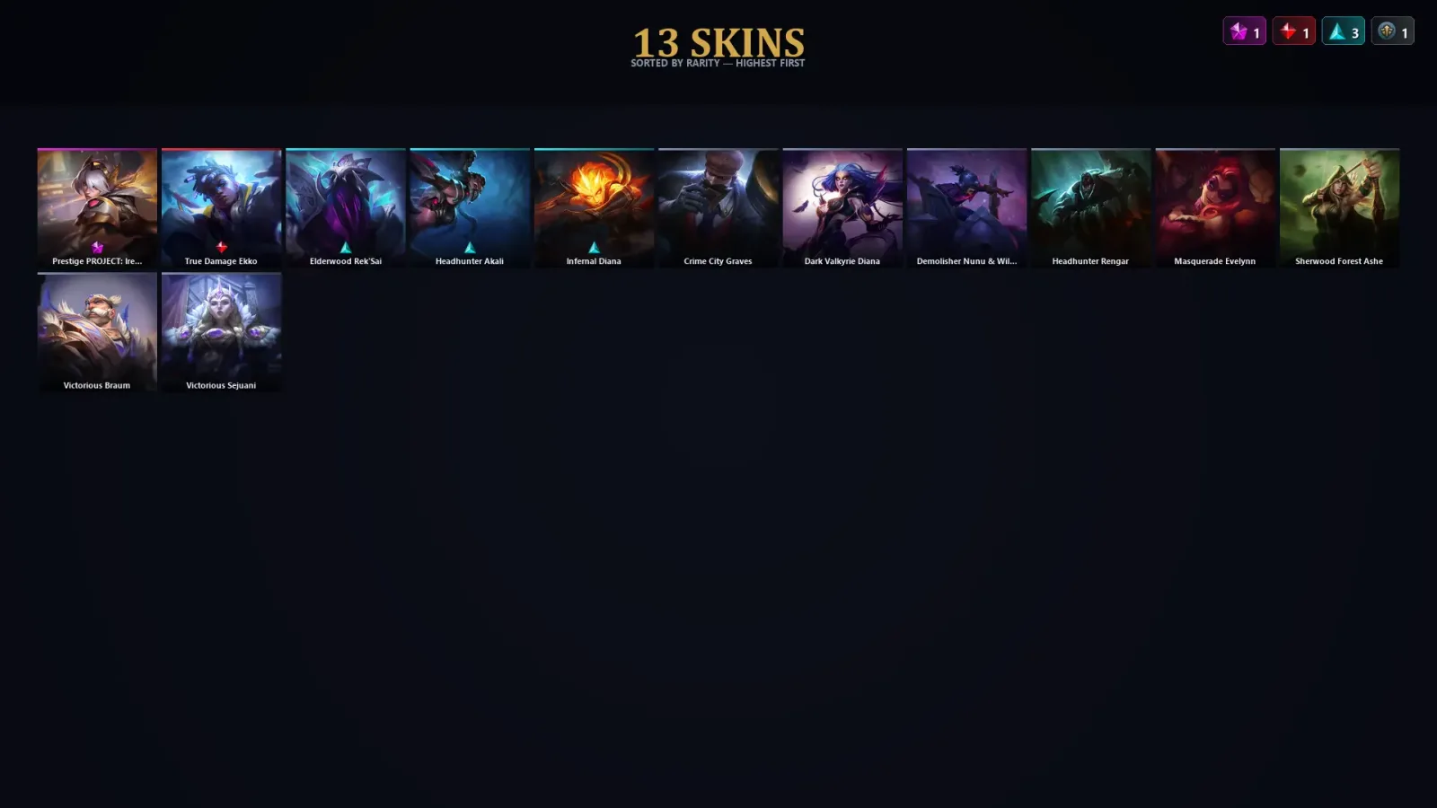 [LoL] | TR | Level 39 | Platinum III | 37 Champions | 13 Skins — LoL account