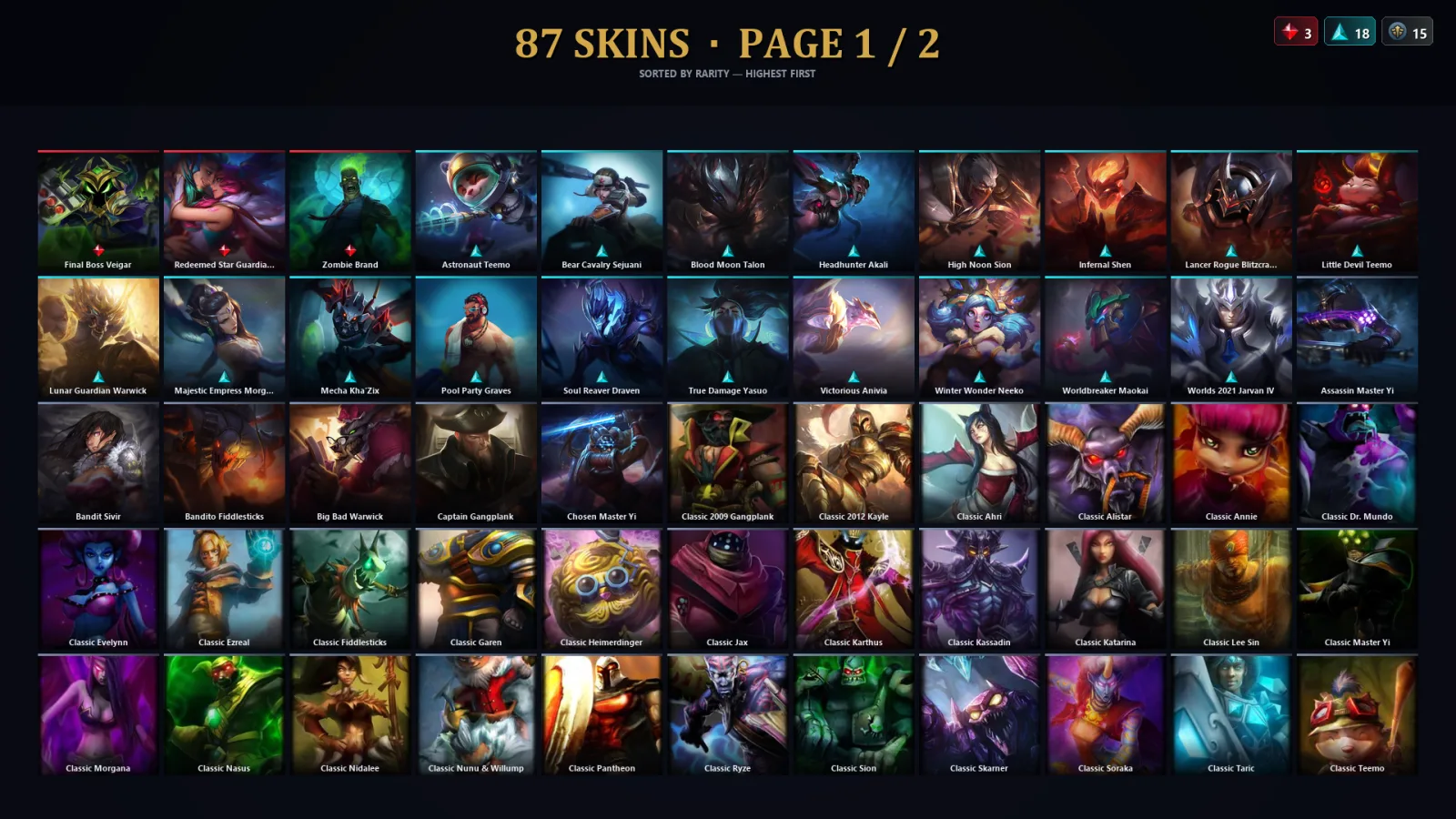 [LoL] | TR | Level 131 | 142 Champions | 55 Skins | 45,629 BE