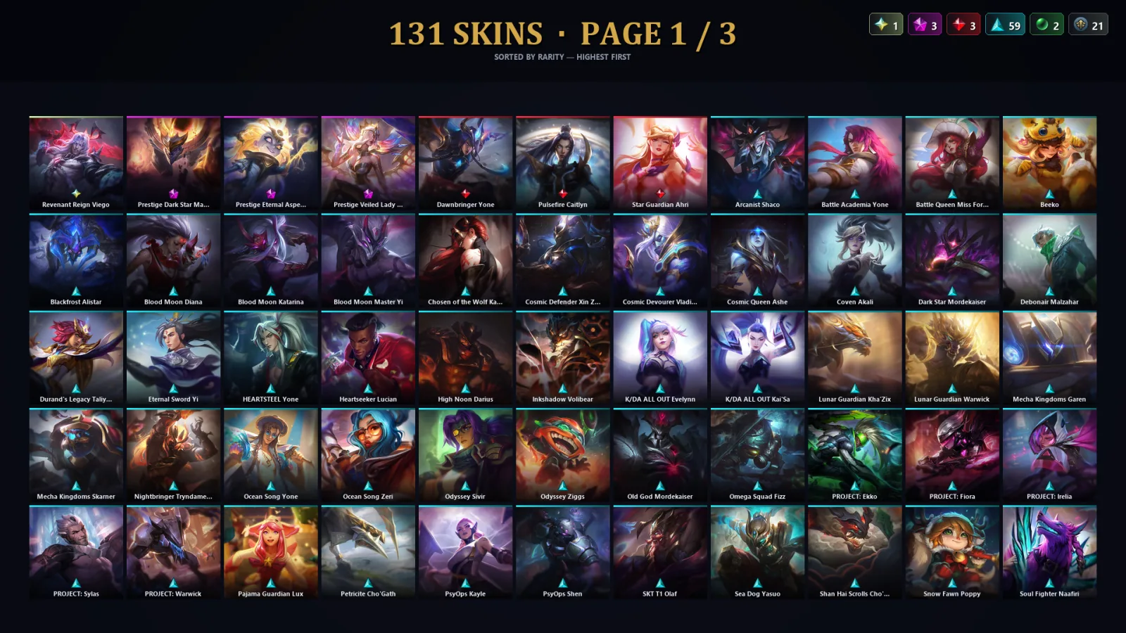 [LoL] | TR | Level 154 | Silver IV | 142 Champions | 131 Skins | 78,210 BE