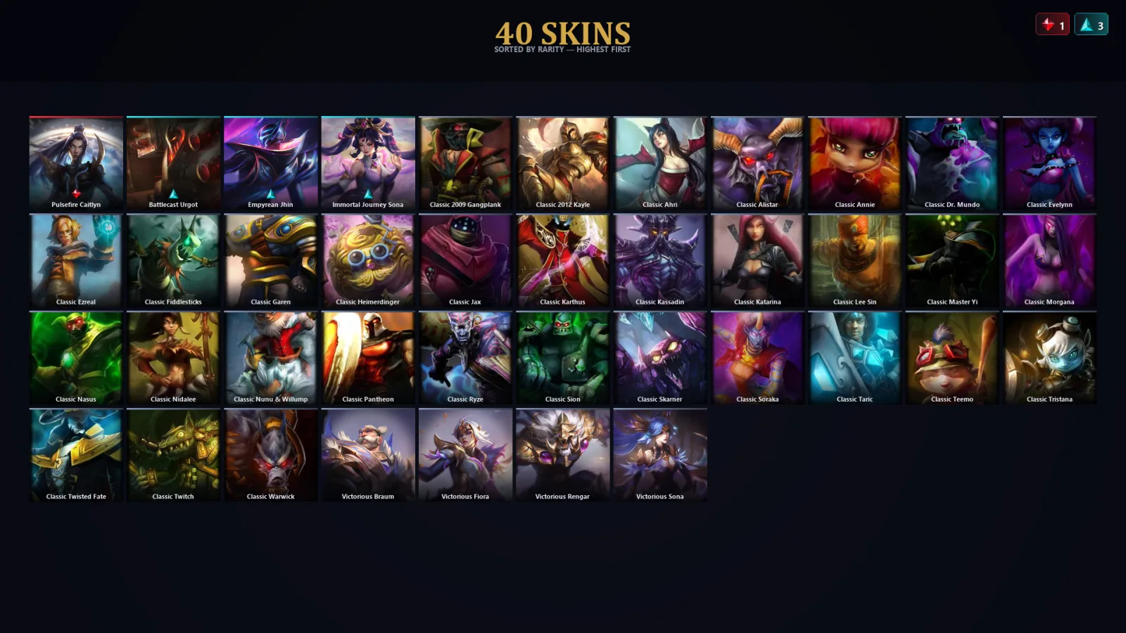 [LoL] | TR | Level 55 | Emerald IV | 64 Champions | 40 Skins | 22,972 BE