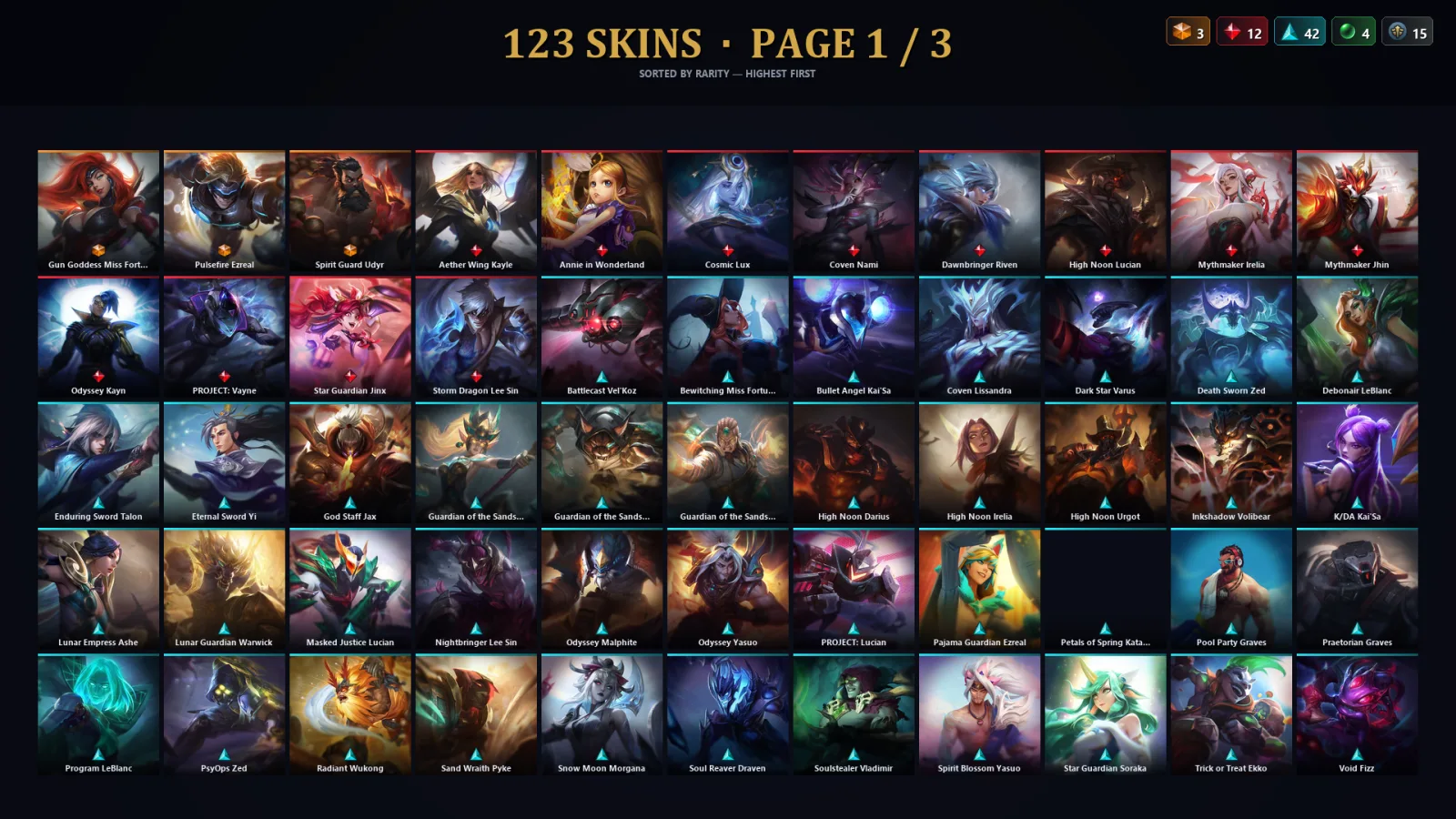 [LoL] | TR | Level 221 | Silver IV | 156 Champions | 123 Skins | 48,566 BE