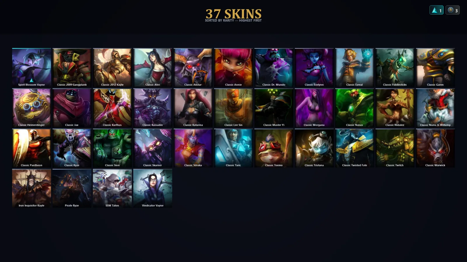 [LoL] | TR | Level 33 | 22 Champions | 37 Skins