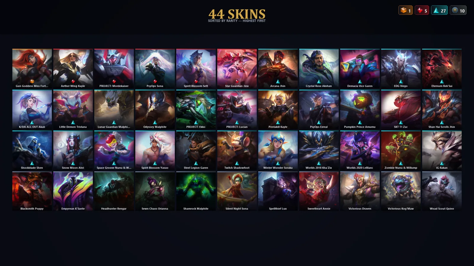 [LoL] | EUW | Level 74 | Gold IV | 91 Champions | 44 Skins | 44,790 BE