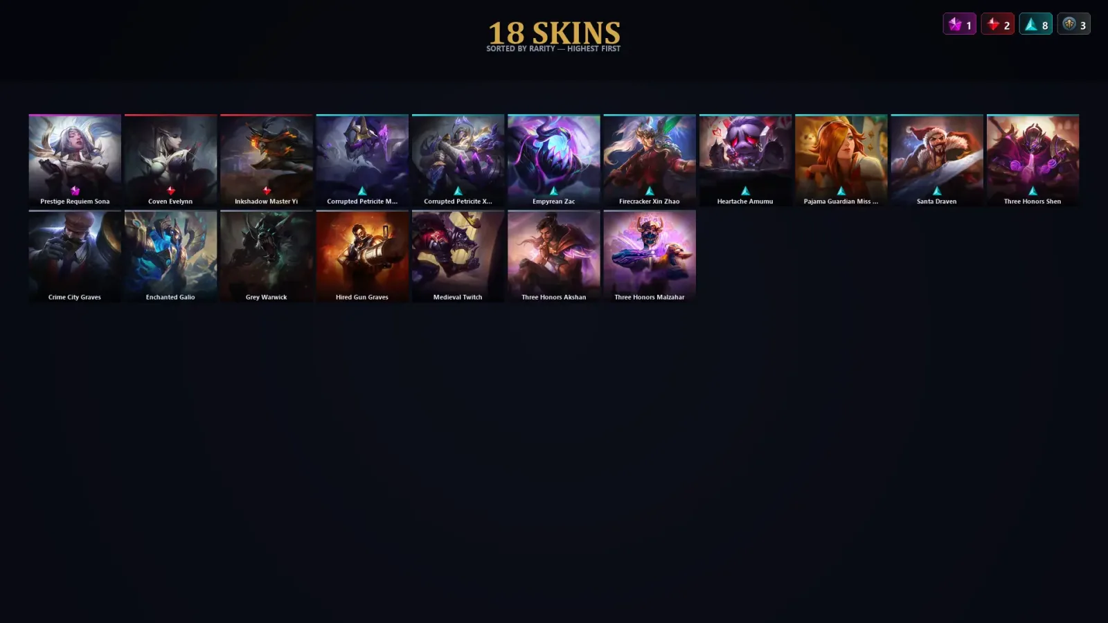 [LoL] | EUW | Level 64 | 100 Champions | 18 Skins