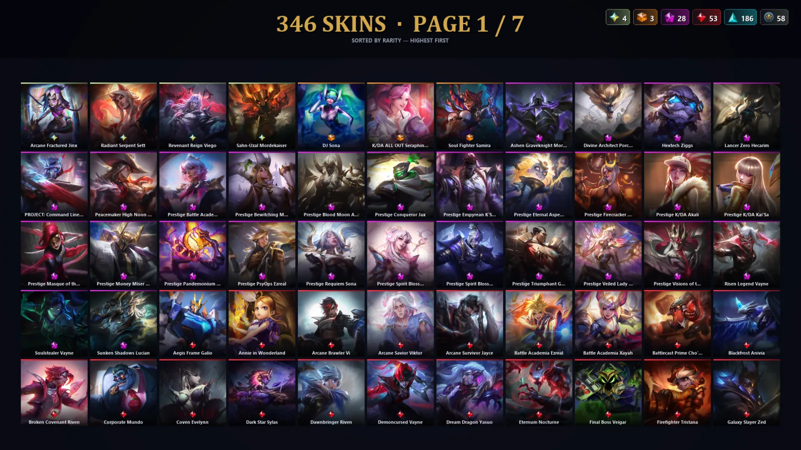 [LoL] | NA | Level 120 | 167 Champions | 346 Skins | 13,840 BE