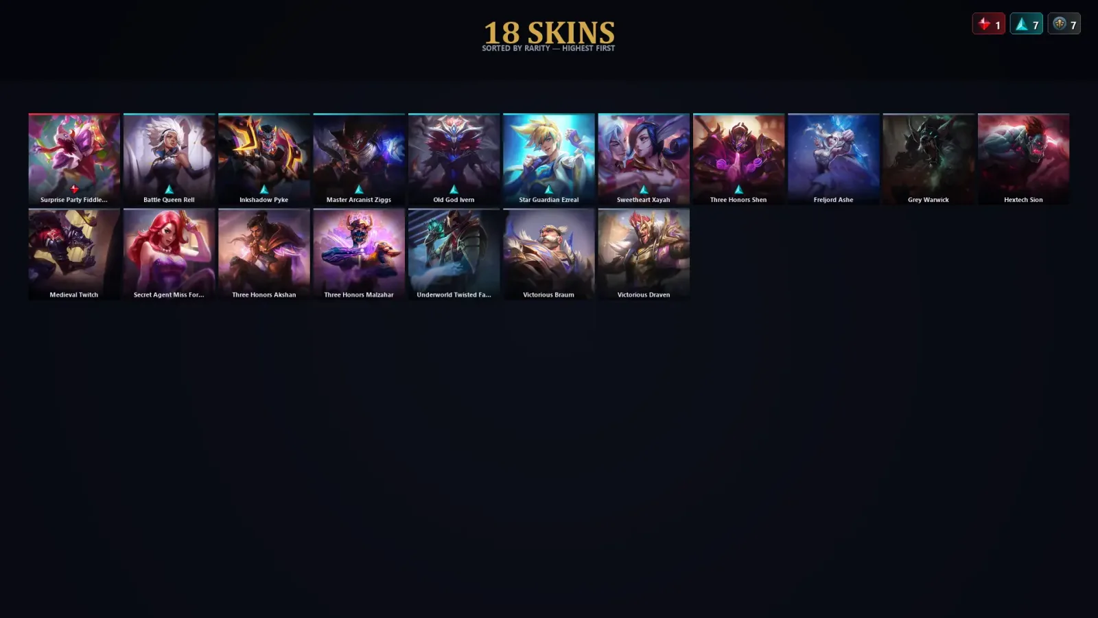 [LoL] | EUW | Level 67 | Emerald III | 61 Champions | 18 Skins | 107,356 BE — LoL account