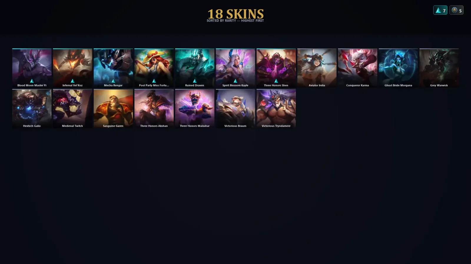 [LoL] | TR | Level 30 | Master | 86 Champions | 18 Skins